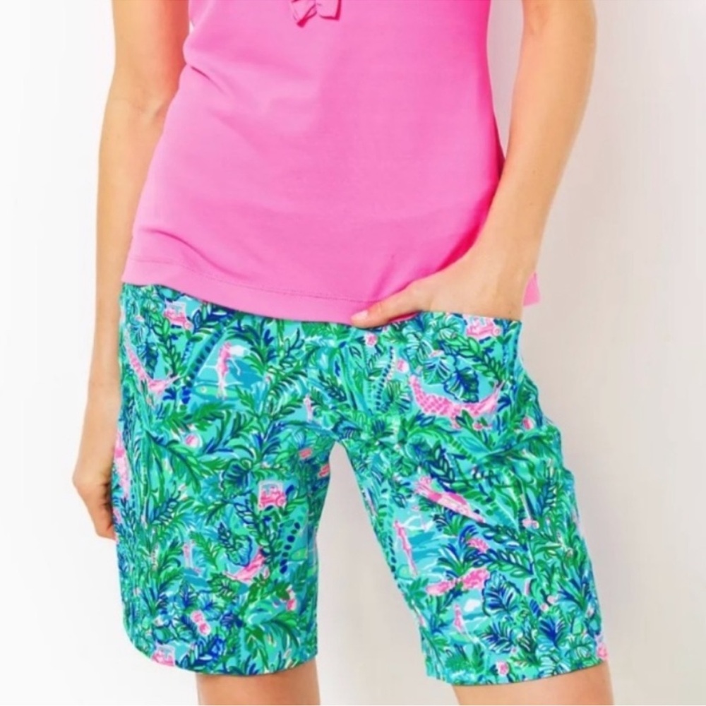 NWT Lilly Pulitzer Luxletic 3/4 Shorts size 0 / Colorful